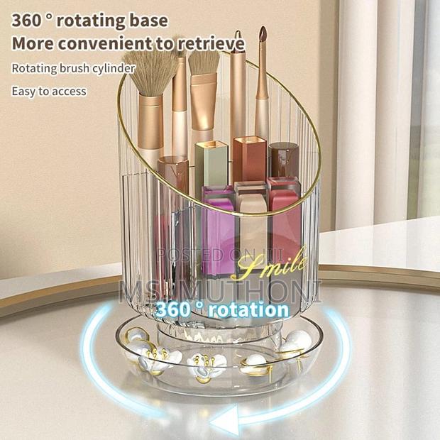 360° Rotating Makeup Brush Holder* - thumbnail 2