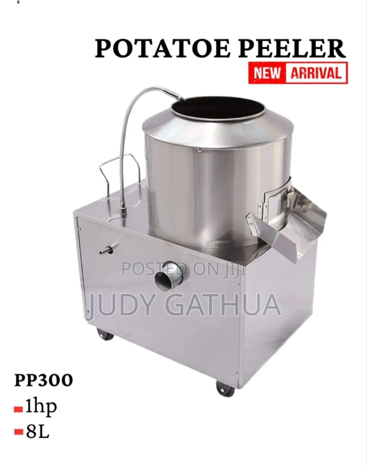 Potato Piller 8ltrs 1hp
