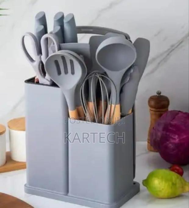 19pcs Silicon Spoons - Gray - main view