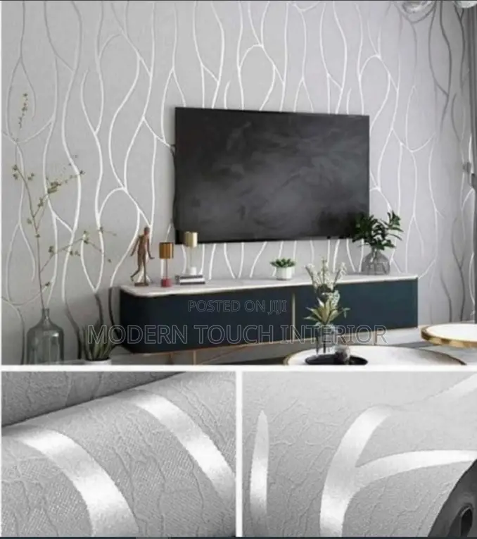 Grey Patterned Wallpaper