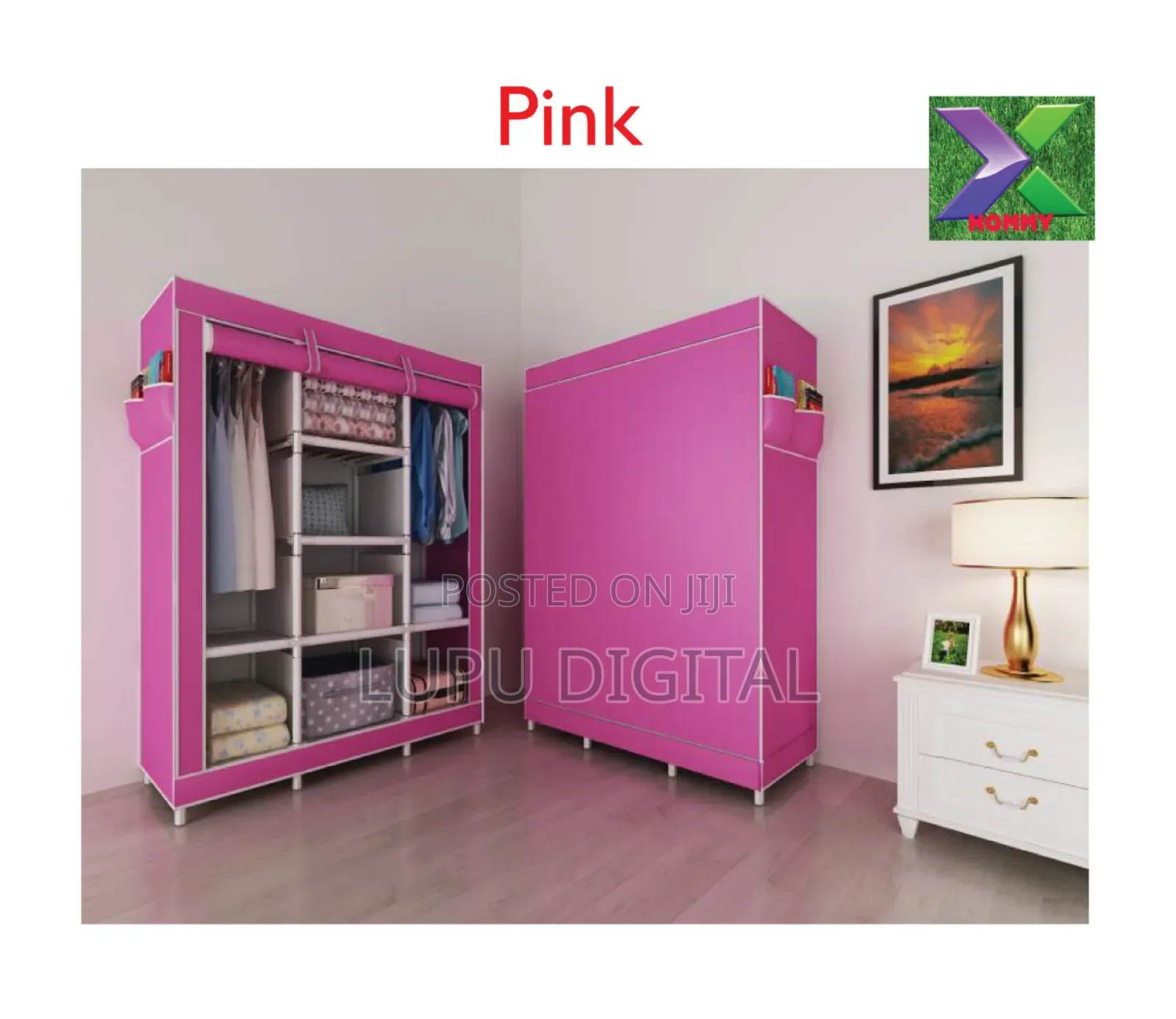 Original 3 Column Metallic Portable Wardrobes