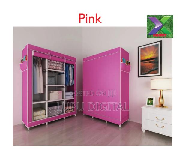 Original 3 Column Metallic Portable Wardrobes - thumbnail 4