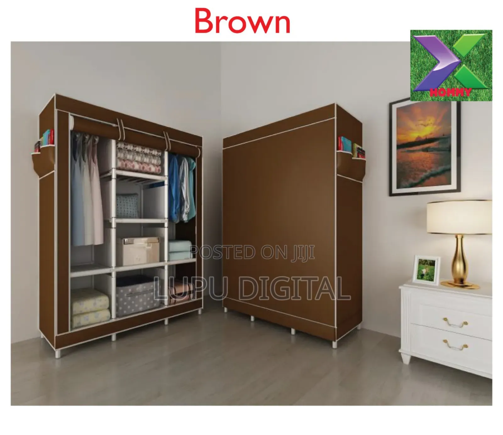Original 3 Column Metallic Portable Wardrobes