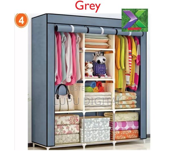 Original 3 Column Metallic Portable Wardrobes - thumbnail 7