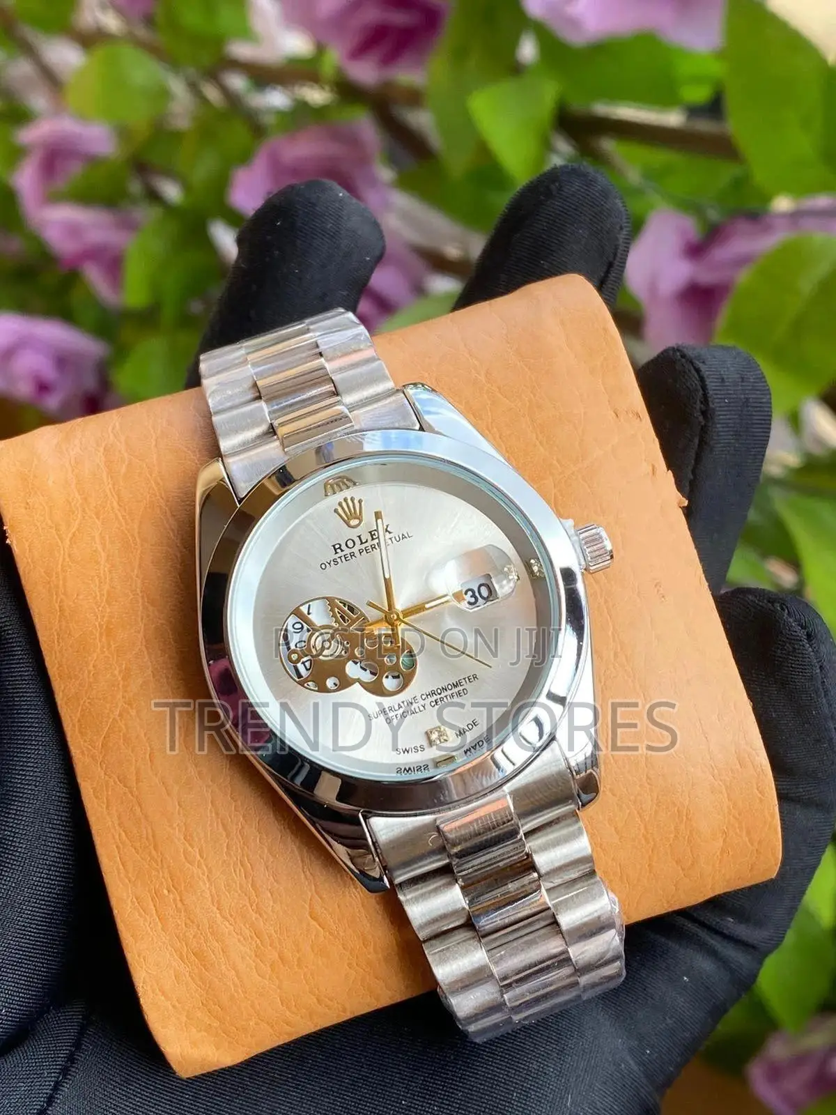 Silver Rolex Gents Watch