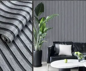 Grey Fluted Wallpaper`