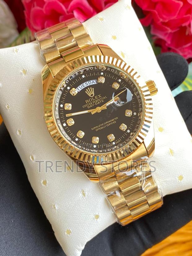 Gold Rolex Watch With Perpetual Calendar - main view