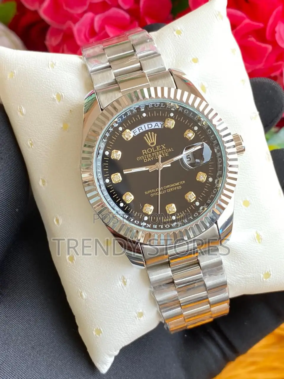 Silver Gents Rolex With Perpetual Calendar