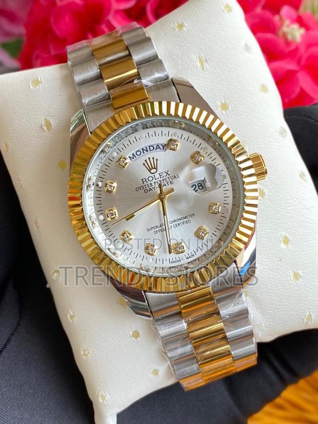 Rosegold Gents Rolex Watch With Perpetual Calendar