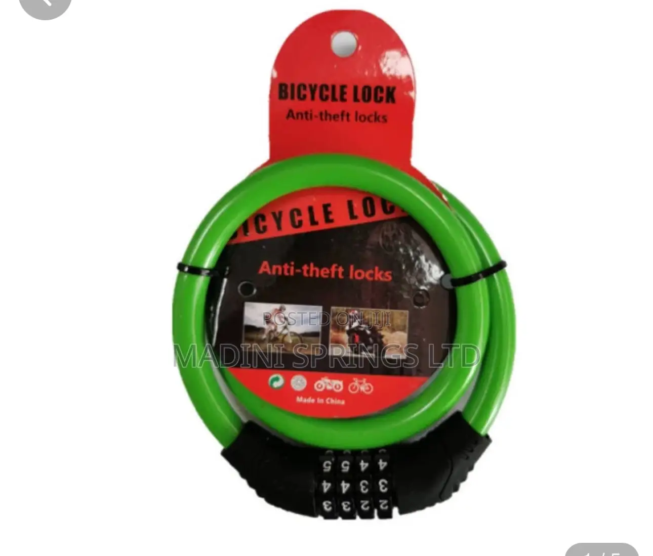 Mountain Bike Anti-theft Spiral Cable Lock(600x12mm)