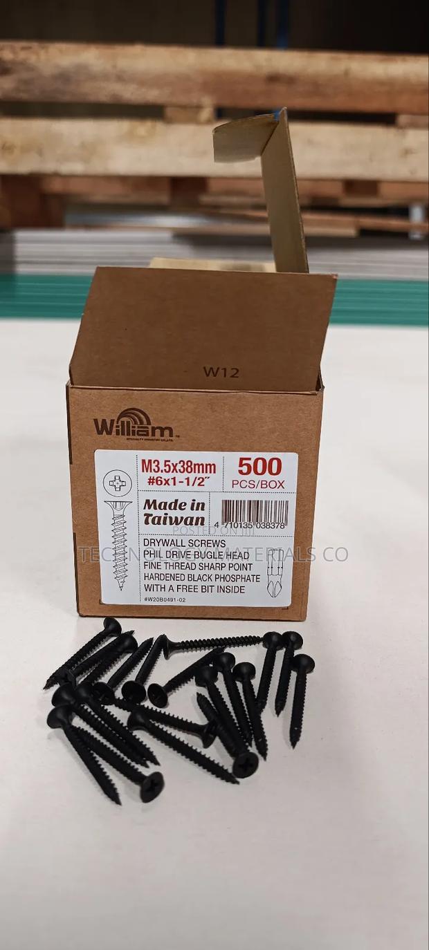 Gypsum/Drywall Screws (500pcs/Box) 1 1⁄2 Inch - thumbnail 3