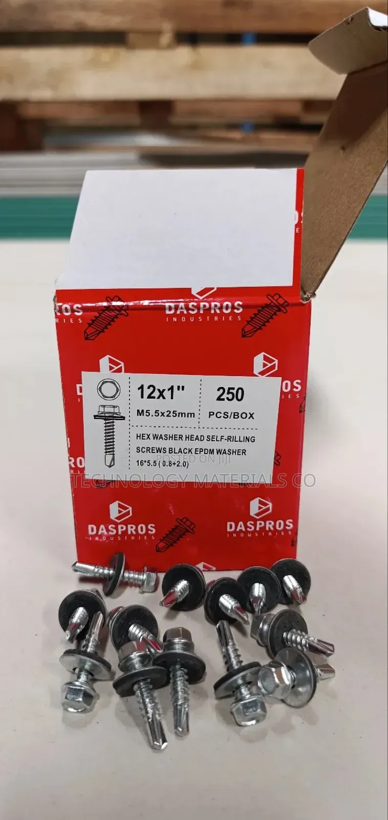 Self Tapping Screws (Greenhouse) (250pcs/ Box) 1 Inch.