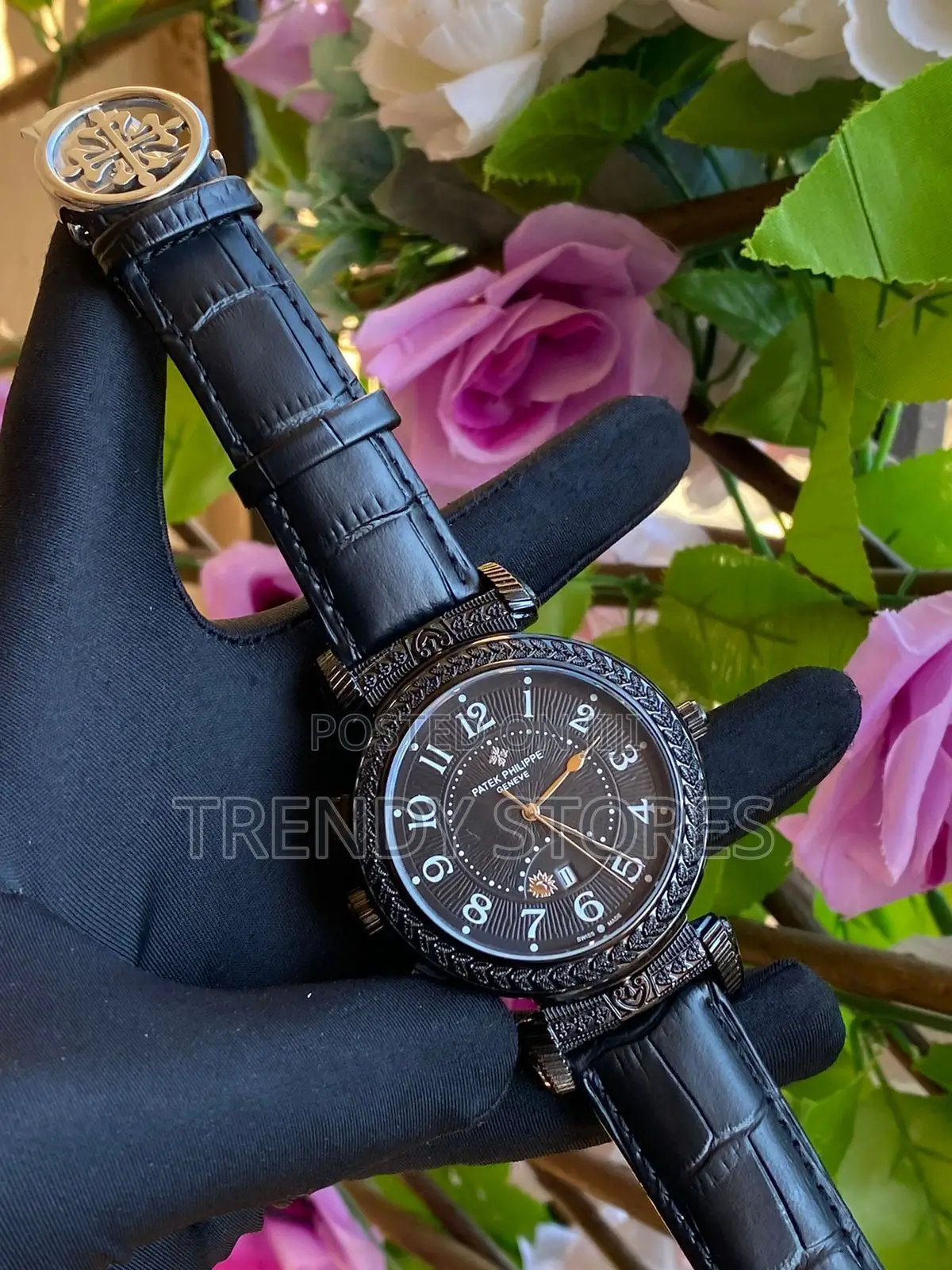 Black Double Sided Patek Men's Watch