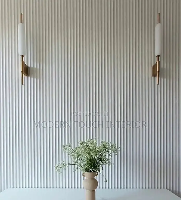White WPC Fluted Wallpanels
