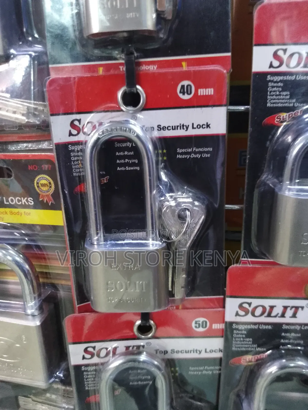 Solit 40mm Long Shackle Top Security Padlock