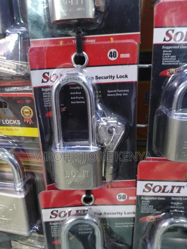 Solit 40mm Long Shackle Top Security Padlock - main view