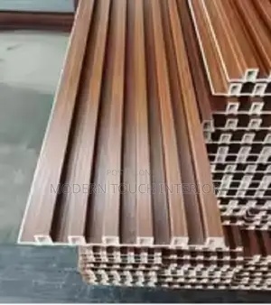 Waterproof Brown WPC Fluted Wallpanel