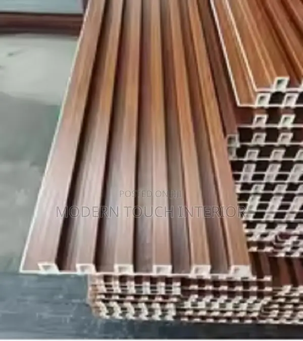 Waterproof Brown WPC Fluted Wallpanel