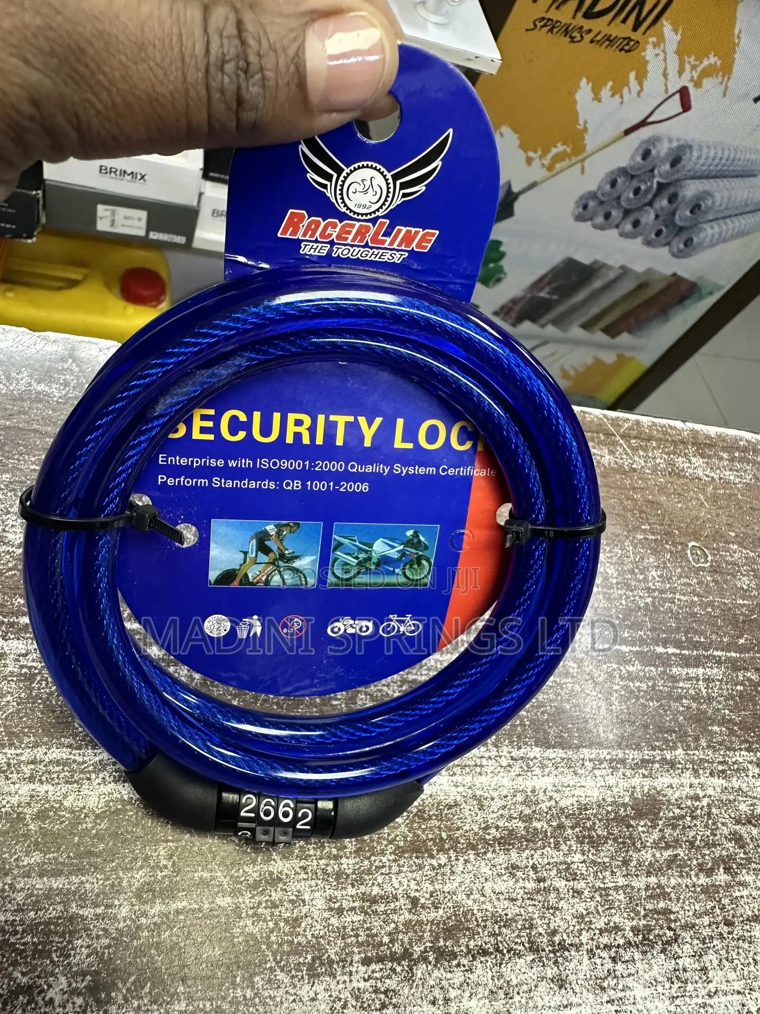 Mountain Bike Anti-theft Spiral Cable Lock(600x12mm)