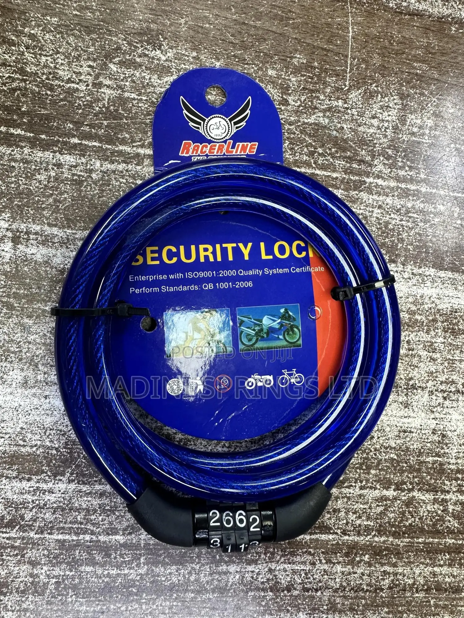 Mountain Bike Anti-theft Spiral Cable Lock(600x12mm)