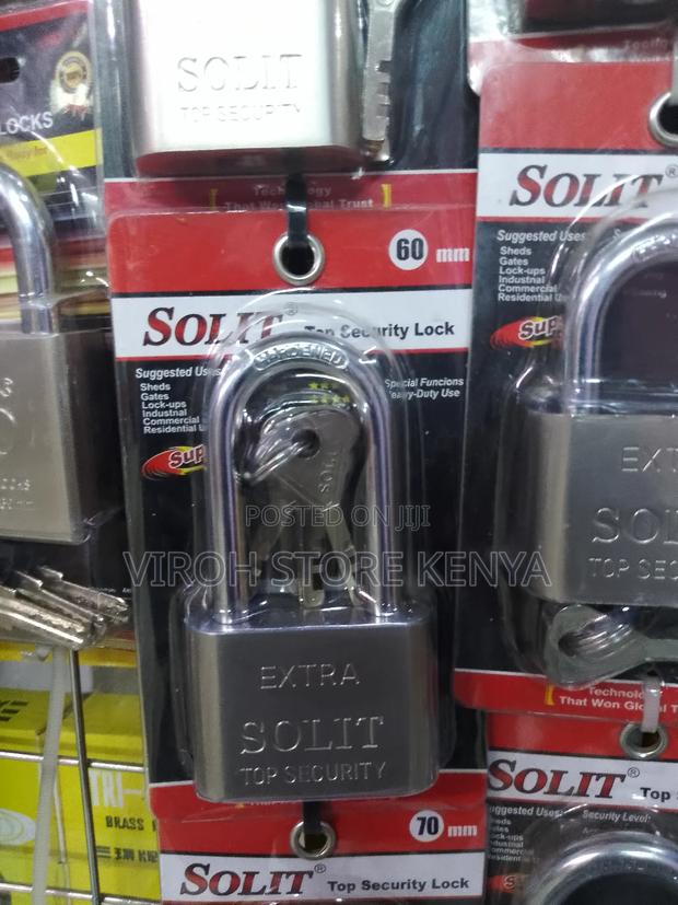 Solit 60mm Long Shackle Padlock 4 Keys