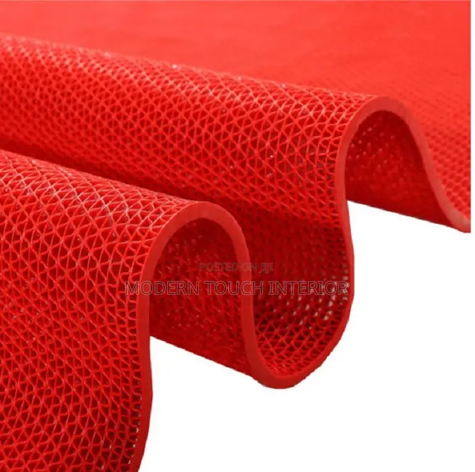 Anti-Slip Red PVC Perforated Spaghetti Carpet