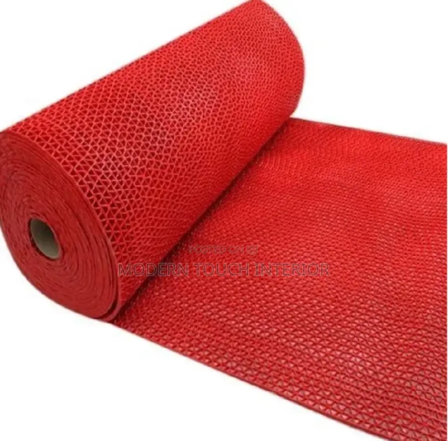 Red PVC Perforated Spaghetti Mat
