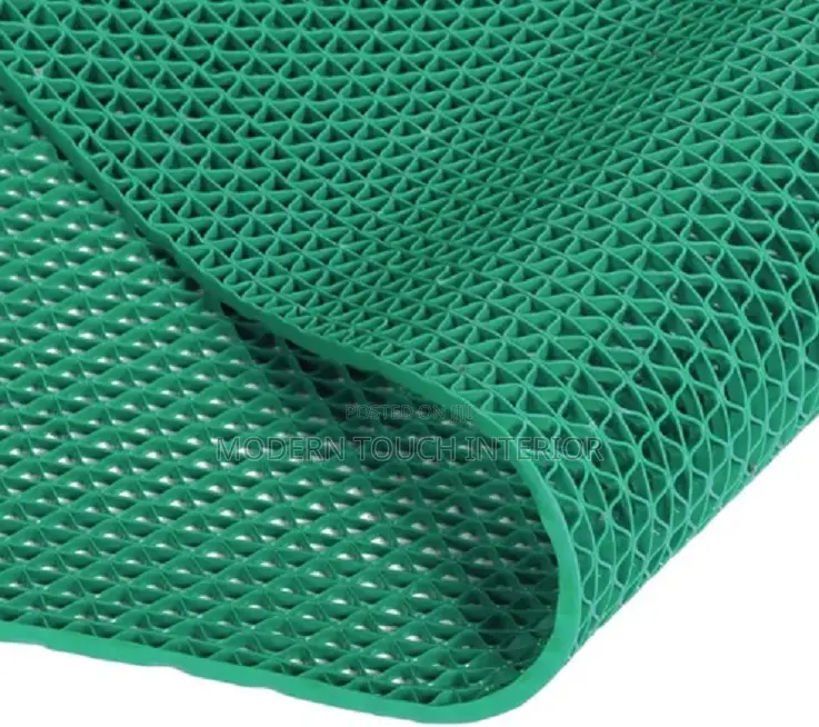 Green Bathroom Anti-Slip Spaghetti Carpet