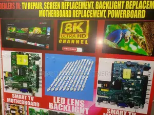Tv Repair, Screen Replacement, Backlight, Motherboard and Po