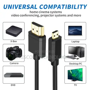 Micro HDMI to HDMI Cable for Cameras Sony, Nikon, Tablets