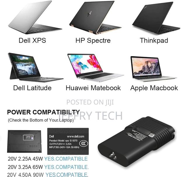 Original Replacement New Dell 90W USB C Type C Slim AC Adapt - thumbnail 3