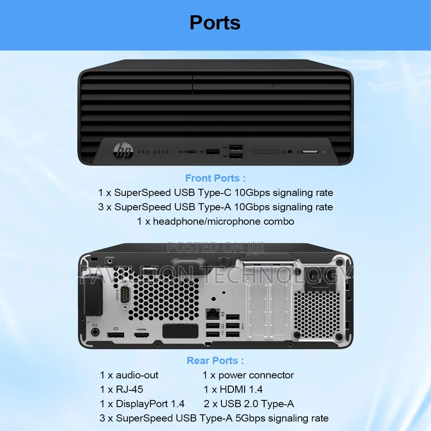 Desktop Computer HP ProDesk 400 G5 16GB Intel Core I7 SSD 512GB