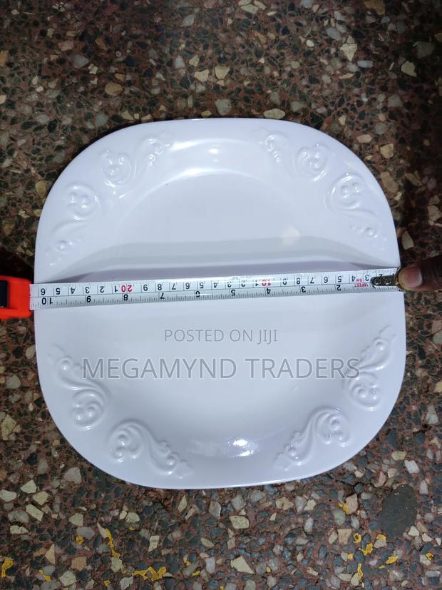 6pc Melamine Plates/White Plates - thumbnail 2