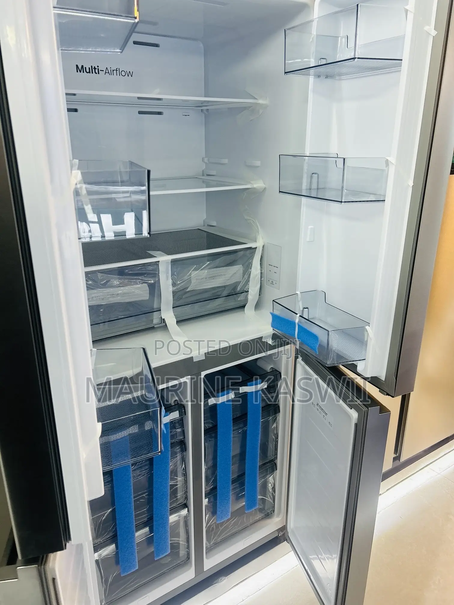 Hisense 470 Liters Frost Free 4 Door Fridge,Silver
