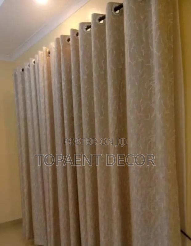 Beige Window and Door Curtains - main view