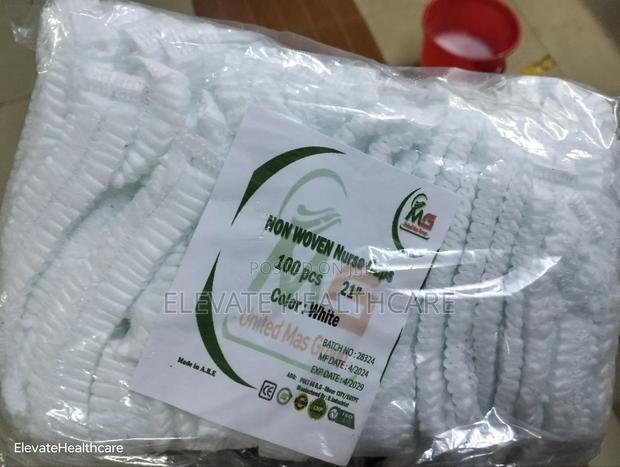 White Hospital Hairnets - main view