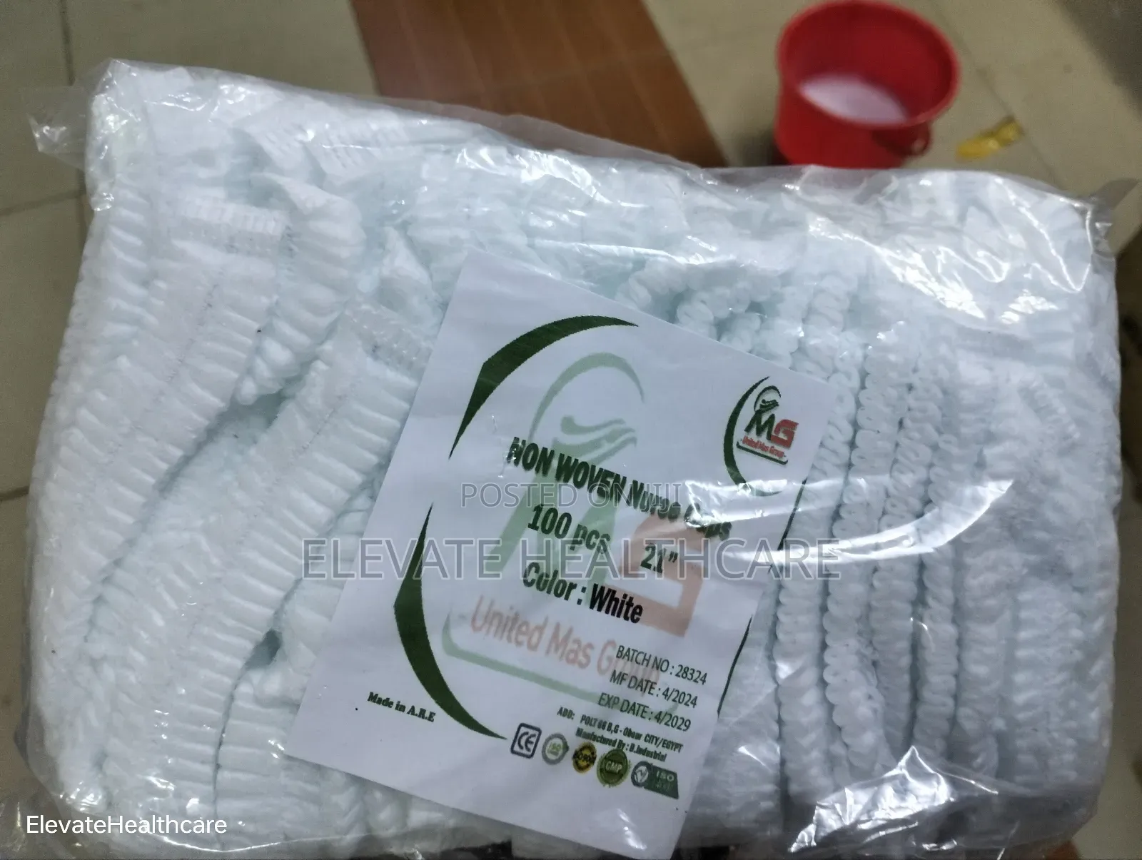 White Hospital Hairnets