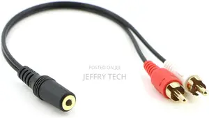 3.5mm Stereo Female to 2RCA Male RCA Audio Y Cable