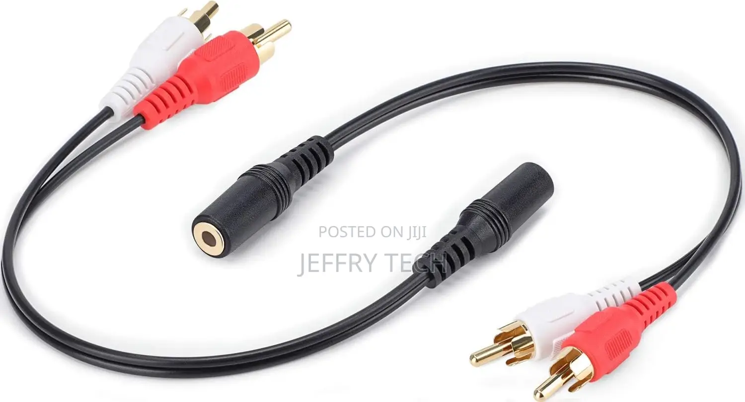 3.5mm Stereo Female to 2RCA Male RCA Audio Y Cable