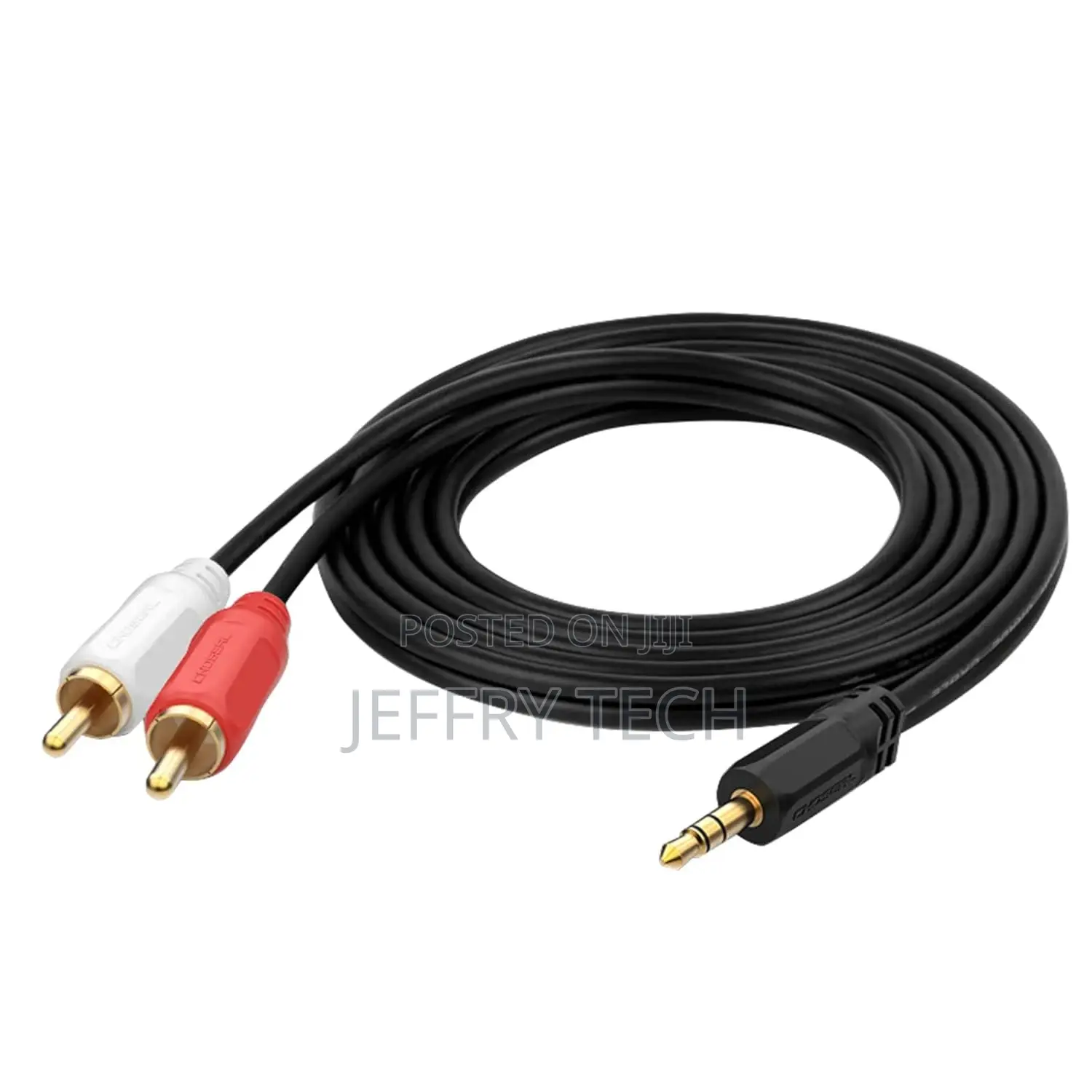 2RCA to 3.5mm Jack Cable RCA Audio AUX Cable for Smartphones