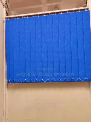Blue Vertical Window Blinds