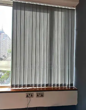 Grey Vertical Window Blinds
