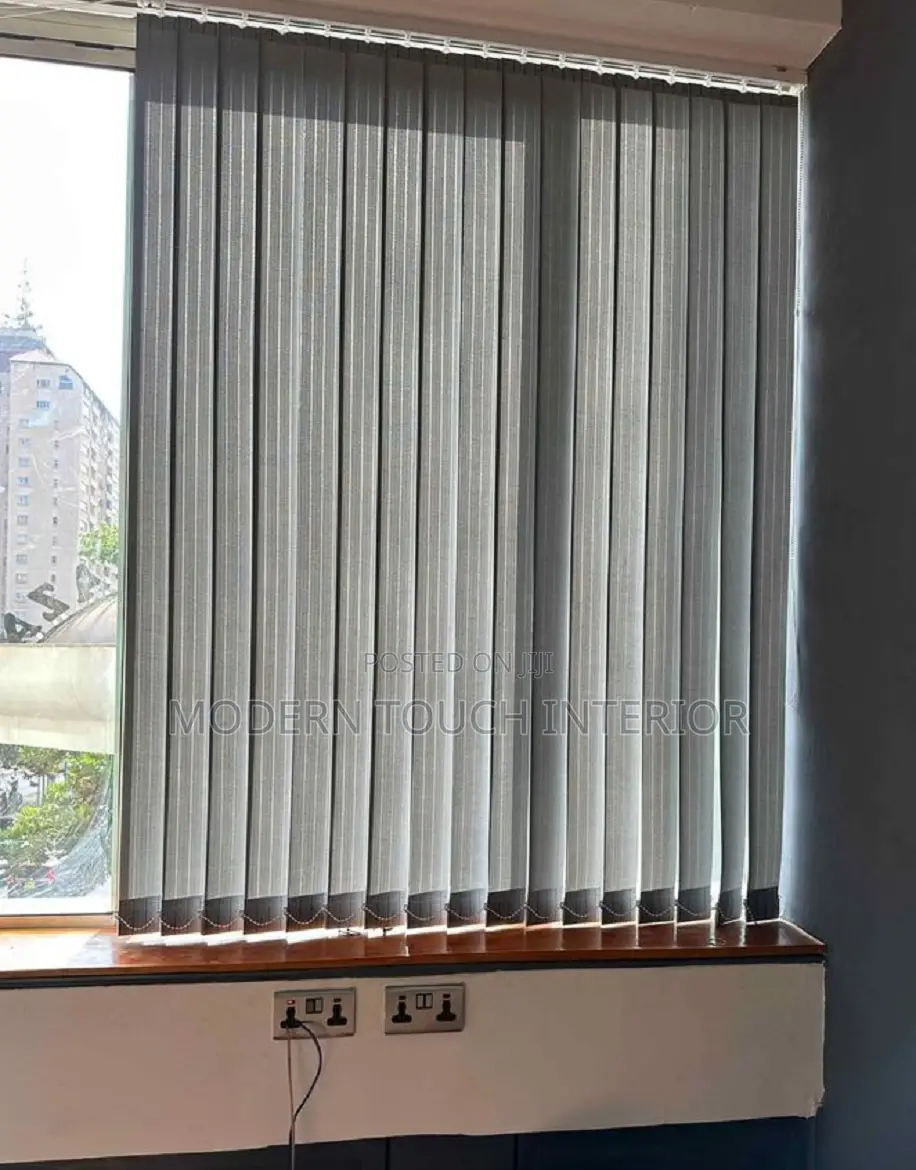 Grey Vertical Window Blinds