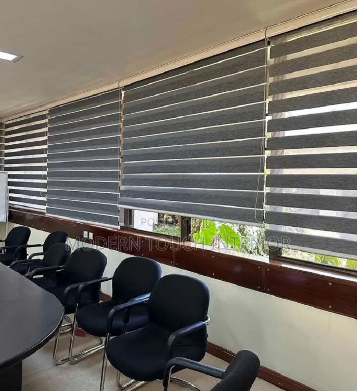 Grey Sheer Roller Window Blinds