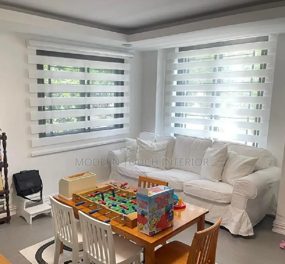 White Horizontal Sheer Roller Blinds