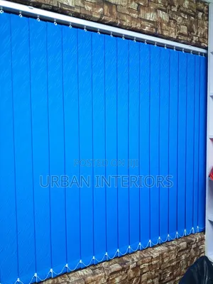 Blue Office Curtain
