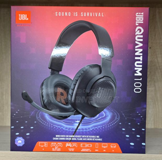 JBL Quantum 100 - Wired Over-Ear Gaming Headphones - main view