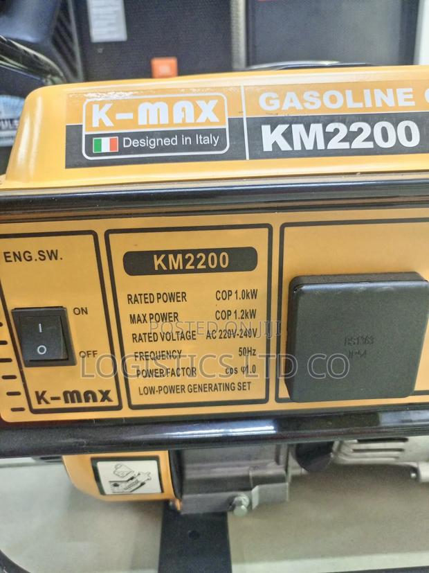 K-Max Gasoline Generator Km2200 1.2kva - thumbnail 2