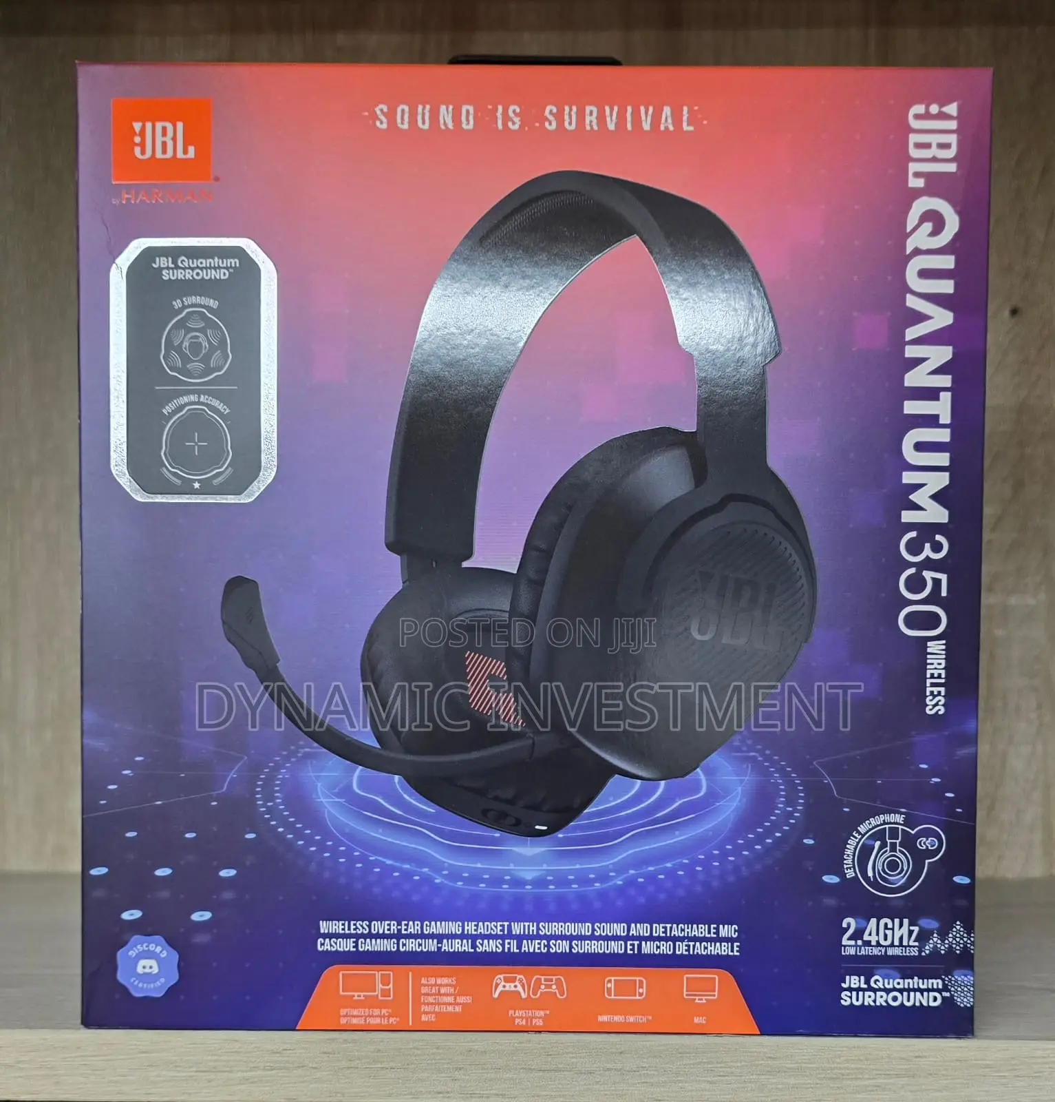 JBL QUANTUM 350 WIRELESS Gaming Headset With Boom Mic