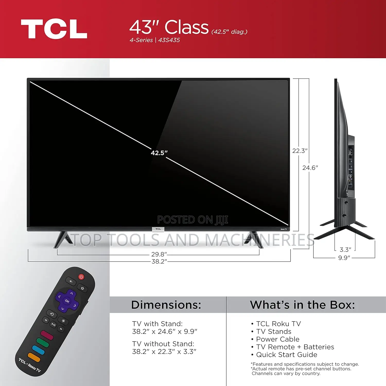 TCL 43-Inch Uhd Smart LED TV